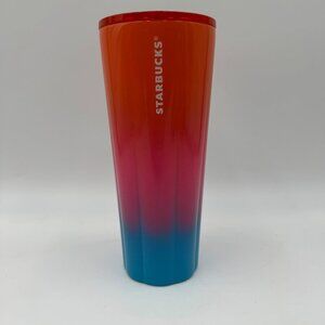 Starbucks 2003 Ombre Gradient Sunset Cold Cup Tumbler 24oz NO STRAW